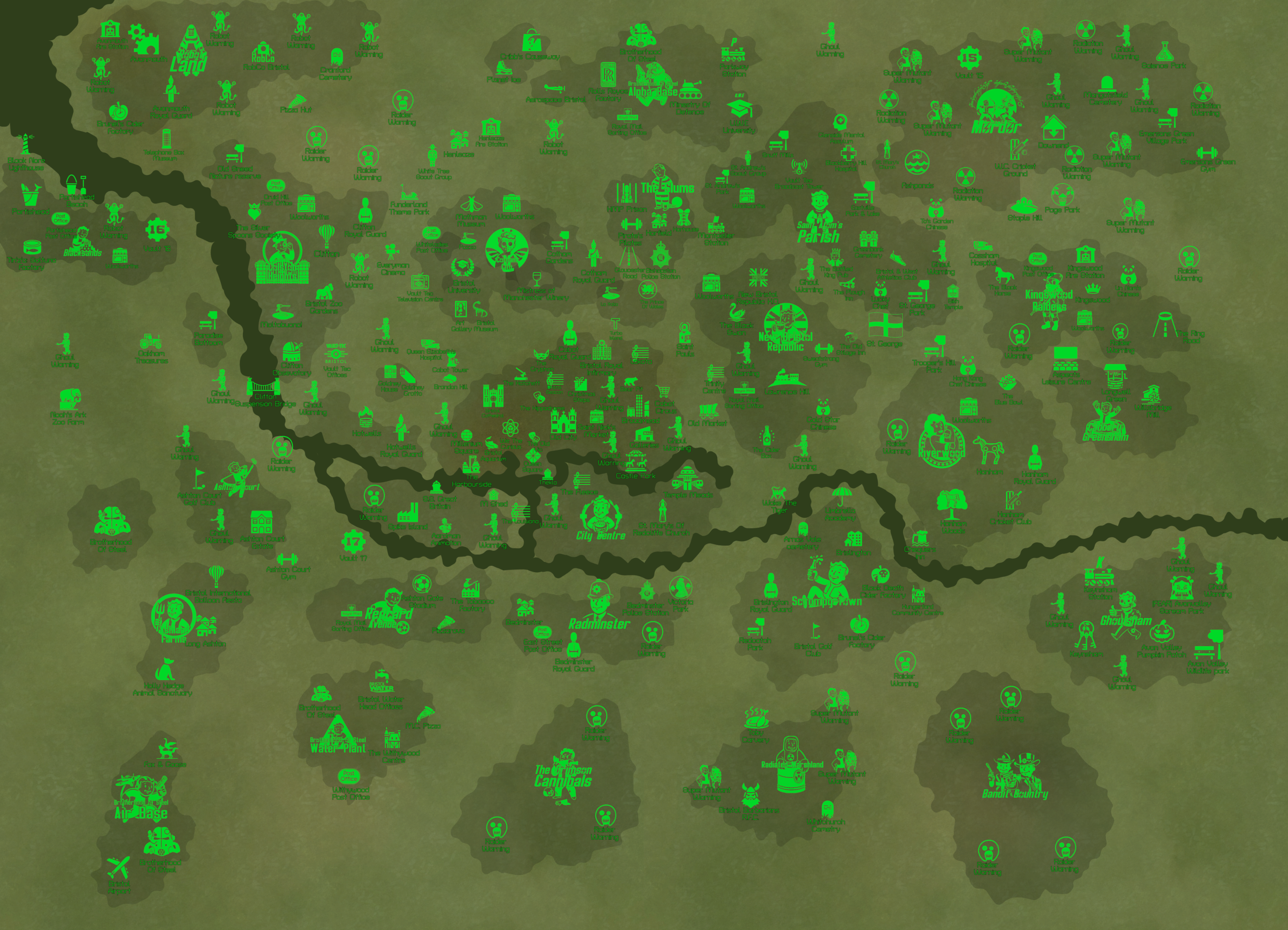 Bristol Wasteland Map